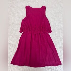 NEW Sleeveless Pink / Fuschia Dress, Size Large